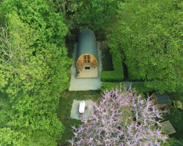 Cabane En Bois Avec Bain Nordique Asnieres-sur-Vegre Екстер'єр фото